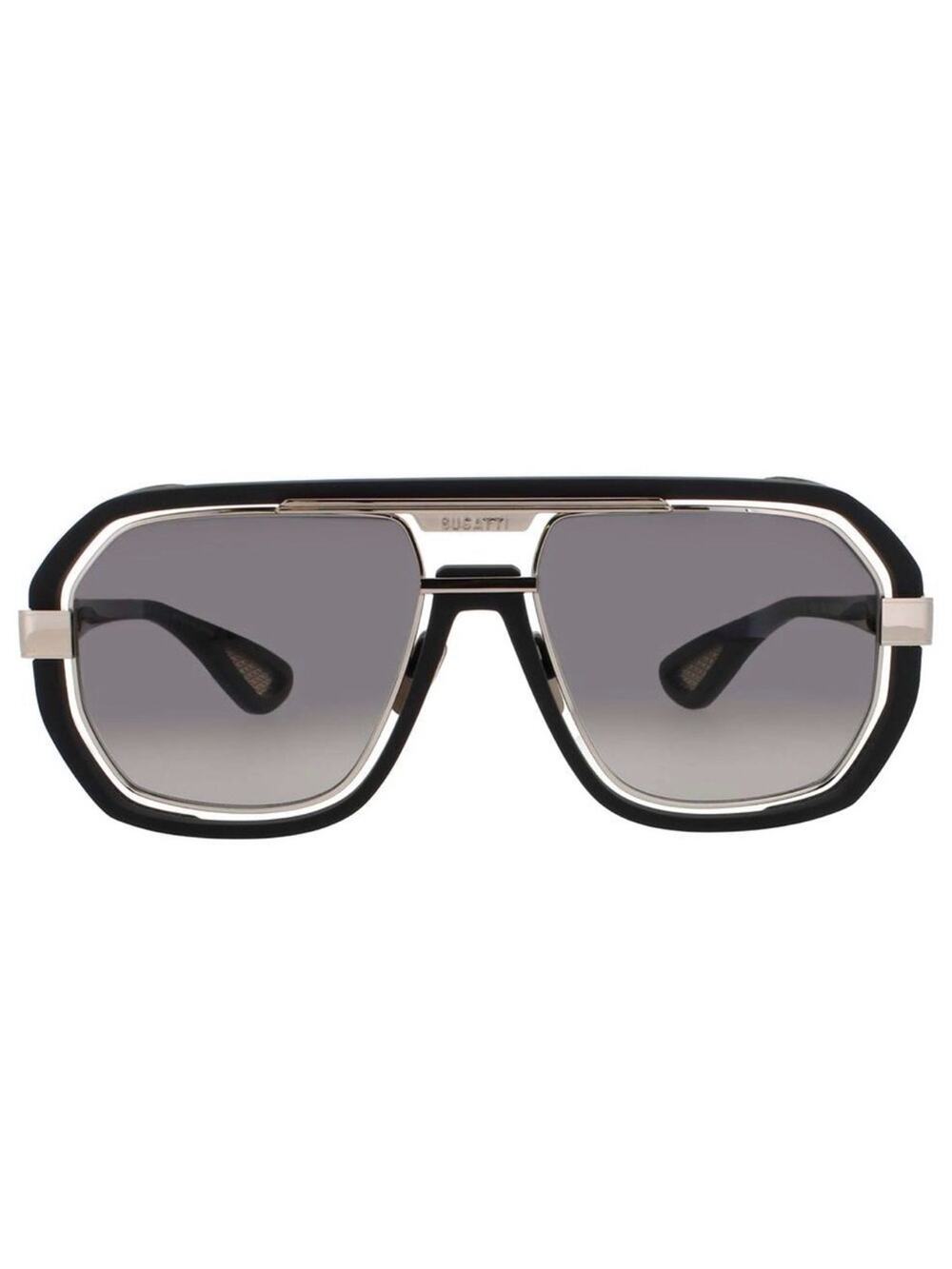 NEW BUGATTI 08 MBK/WG MATTE BLACK/WHITE GOLD Sunglasses Authentic
